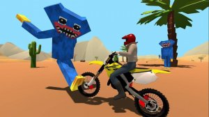 Motoracer vs Huggy: Monster Bike Challenge