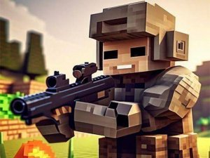 Pixel Village Battle 3D.IO - Online Team Shooter